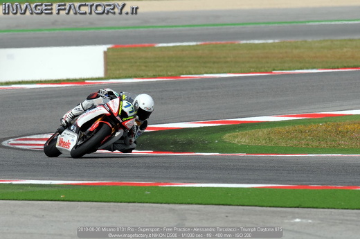 2010-06-26 Misano 0731 Rio - Supersport - Free Practice - Alessandro Torcolacci - Triumph Daytona 675